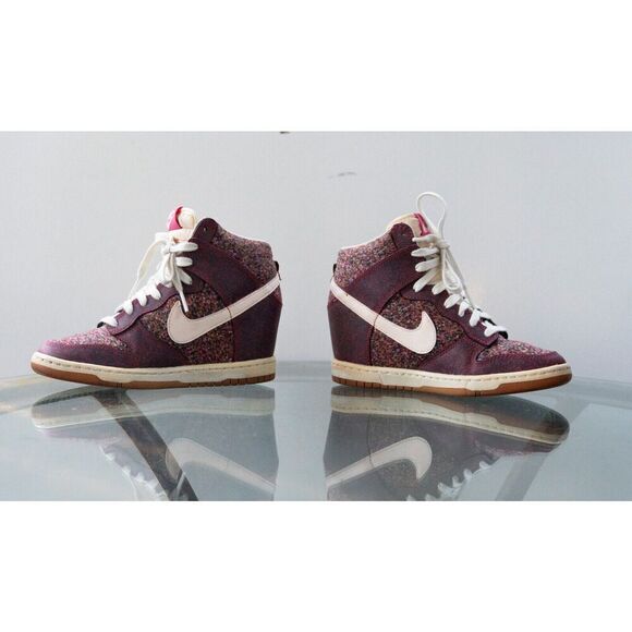 NIKE SKY HIGH DUNK DIGITAL FLORAL WEDGE HEEL 540859-600 2013 US WOMENS SIZE 5.5 - Picture 3 of 7